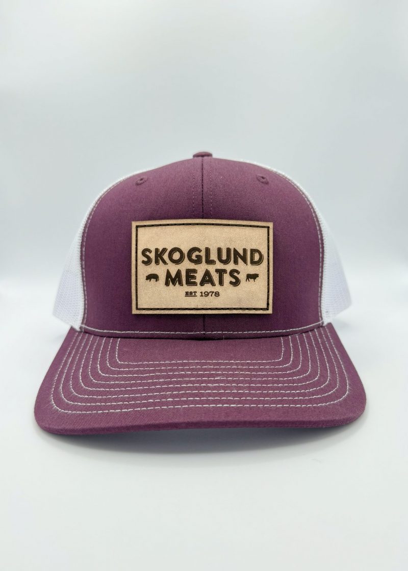 Skoglund Meats Hat (Burgundy/White) - Image 2