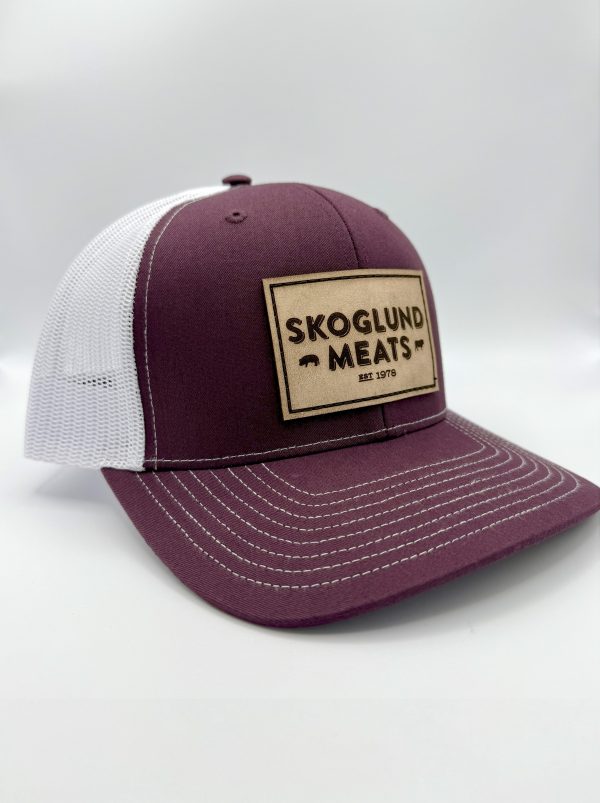 Skoglund Meats Hat (Burgundy/White)